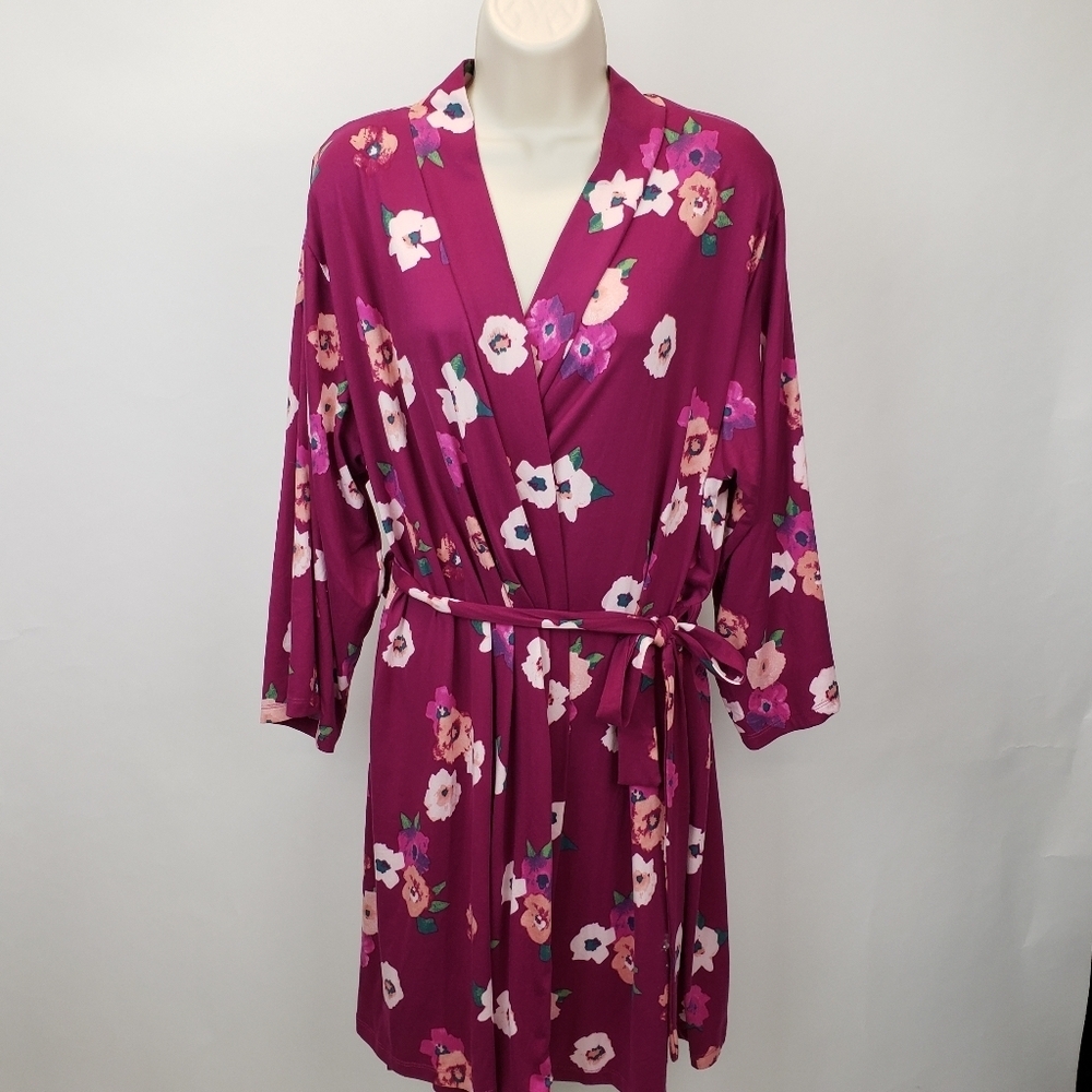 Nanette Lepore fuschia floral robe